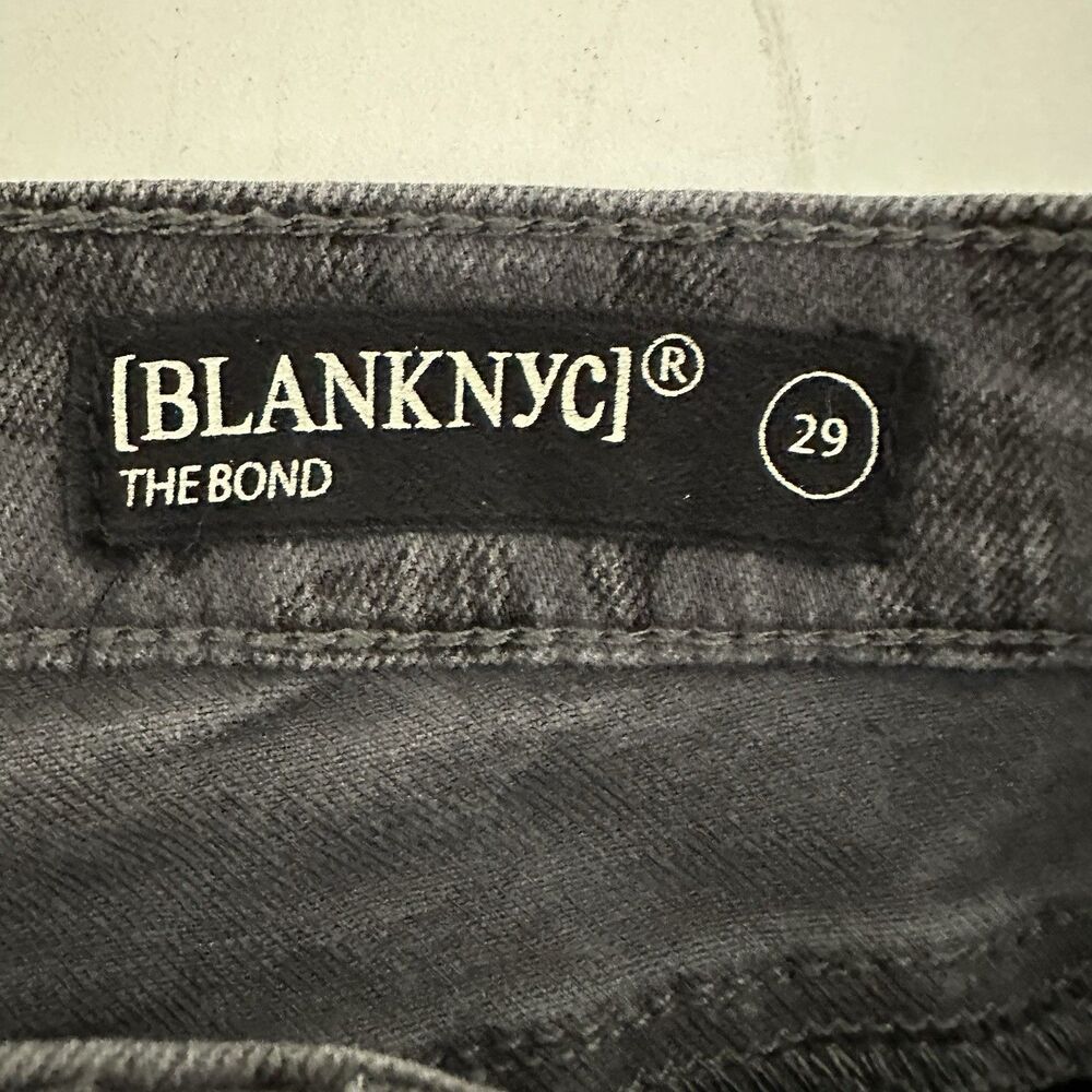 Blank NYC The Bond Ankle Skinny Jeans Womens Size 29 Gray Leopard Print Mid Rise - Picture 13 of 16